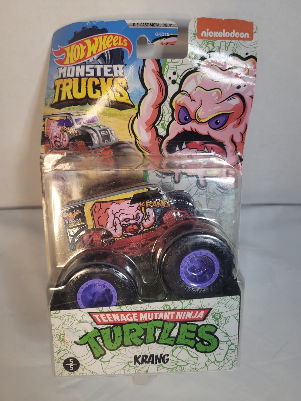 Hot Wheels Monster Trucks TMNT KRANG Teenage Mutant Ninja Turtles Cardbent (V)